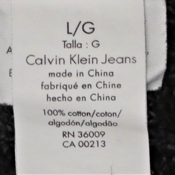 Calvin Klein Jeans 100% Cotton Men's Ribbed Knit Grey Cardigan Sweater … - Picture 12 of 13